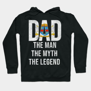 St Barts Dad The Man The Myth The Legend - Gift for St Barts Dad With Roots From St Barts Hoodie